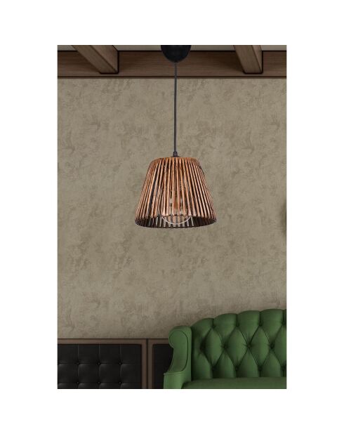 Suspension Nove noir/rose doré - 20x20x16 cm