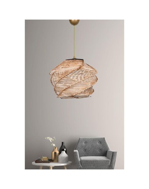 Suspension Ruche beige - 32x32x26 cm