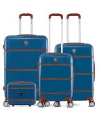 3 Valises & Vanity 4 roues doubles Walter-C 30/55/65/75 cm bleu