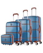 3 Valises & Vanity 4 roues doubles Walter-C 30/55/65/75 cm bleu