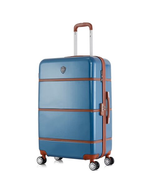 3 maletas y tocador 4 ruedas dobles Walter-C 30/55/65/75 cm azul