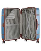3 Valises & Vanity 4 roues doubles Walter-C 30/55/65/75 cm bleu