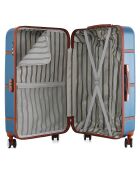 Valise Long Séjour 4 roues doubles Walter 75 cm bleu