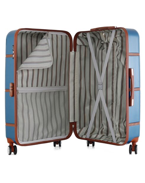 Valise Long Séjour 4 roues doubles Walter 75 cm bleu