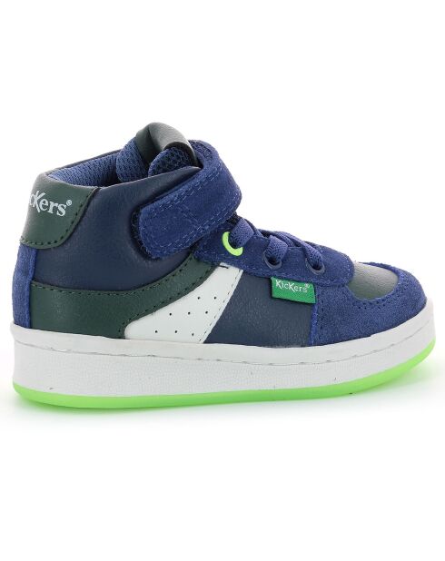 Bilbon Bb Mid blauw/groen/witte sneakers