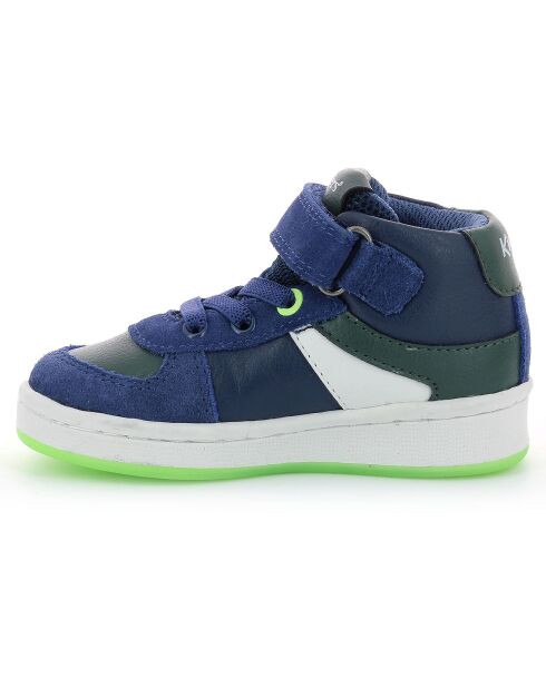 Bilbon Bb Mid blauw/groen/witte sneakers