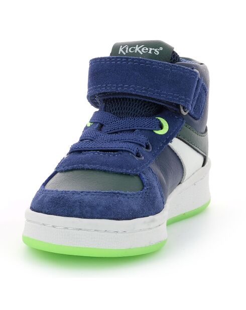 Bilbon Bb Mid blauw/groen/witte sneakers