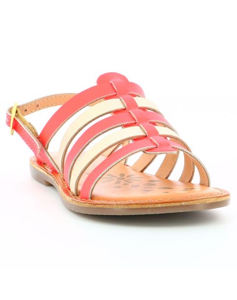 Sandales en Cuir Dixon orange/corail fluo