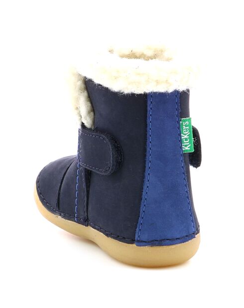 Marine Sofur laarzen van leer met velours voering