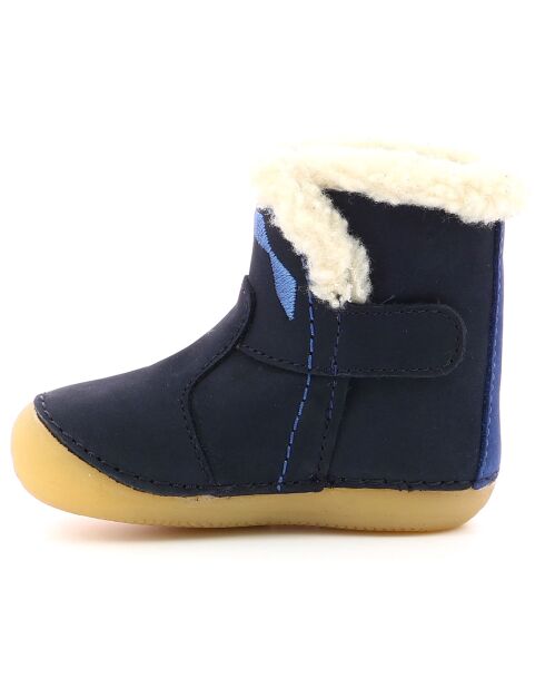 Marine Sofur laarzen van leer met velours voering