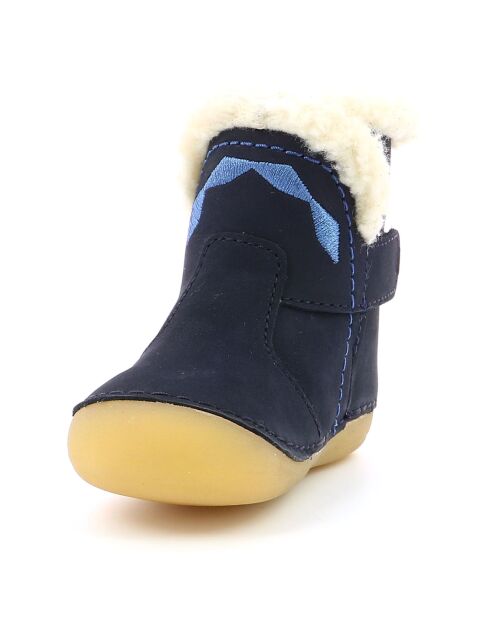 Marine Sofur laarzen van leer met velours voering