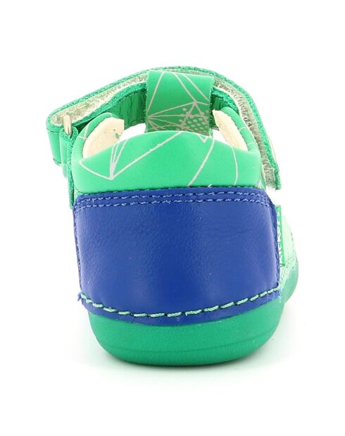 Salomés en Cuir Sushy vert galactic