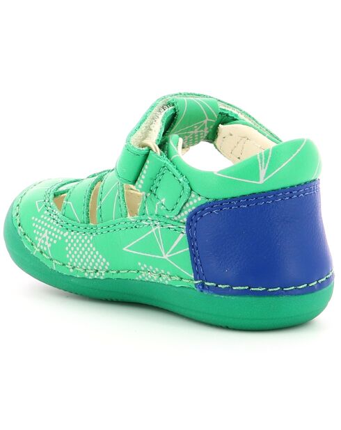 Salomés en Cuir Sushy vert galactic