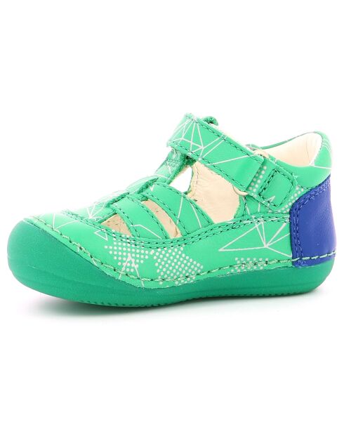Salomés en Cuir Sushy vert galactic