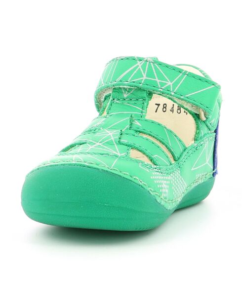 Salomés en Cuir Sushy vert galactic