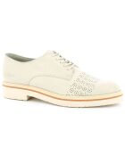 Derbies en Cuir Oxfork blanc cassé