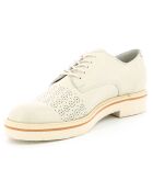 Derbies en Cuir Oxfork blanc cassé