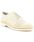 Derbies en Cuir Oxfork blanc cassé