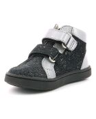 Sneakers en Cuir Lilukro noir/argenté