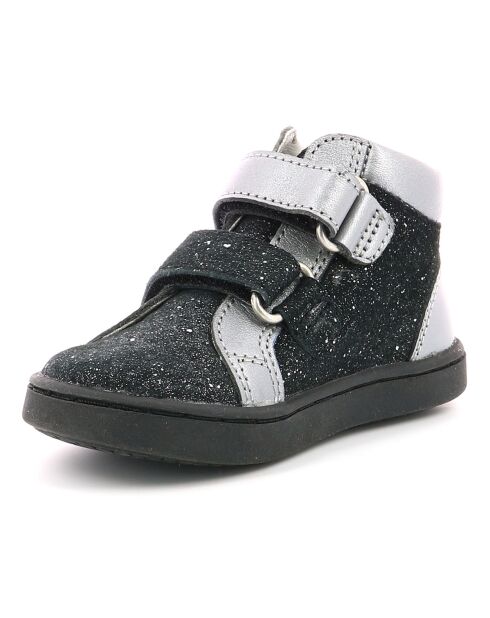 Sneakers en Cuir Lilukro noir/argenté