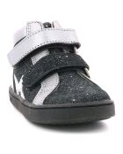 Sneakers en Cuir Lilukro noir/argenté
