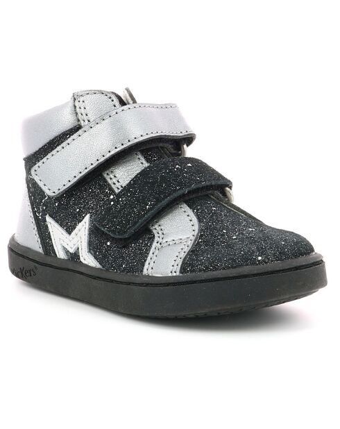 Sneakers en Cuir Lilukro noir/argenté