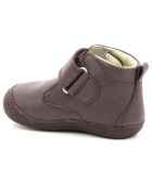 Bottillons en Cuir Sabio violet foncé