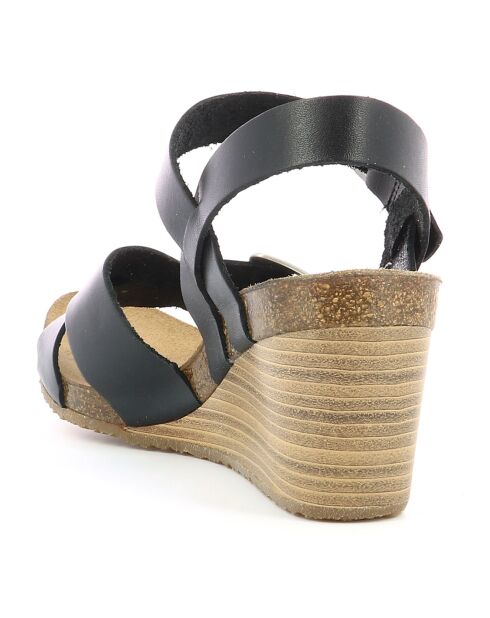 Sandales en Cuir Spainstrap noires - Talon 7 cm