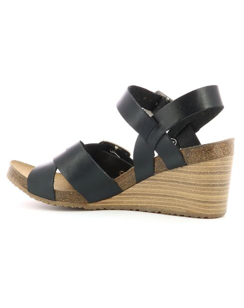 Sandales en Cuir Spainstrap noires - Talon 7 cm