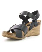 Sandales en Cuir Spainstrap noires - Talon 7 cm