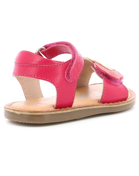 Dunkelrosa Dyastar Ledersandalen