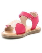 Sandales en Cuir Dyastar rose foncé