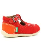 Salomés en Cuir Bonbek-2 rouge/orange