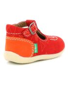 Salomés en Cuir Bonbek-2 rouge/orange