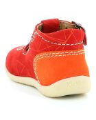 Salomés en Cuir Bonbek-2 rouge/orange