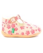 Bonbek-2 leren broek met roze bloemen