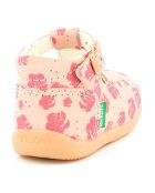 Bonbek-2 leren broek met roze bloemen