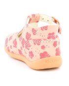 Bonbek-2 leren broek met roze bloemen