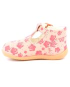 Bonbek-2 leren broek met roze bloemen