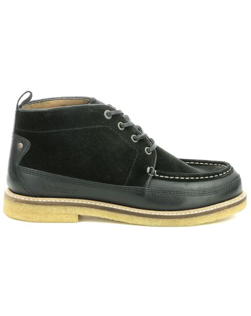 Bottillons en Velours de Cuir Horizou noirs