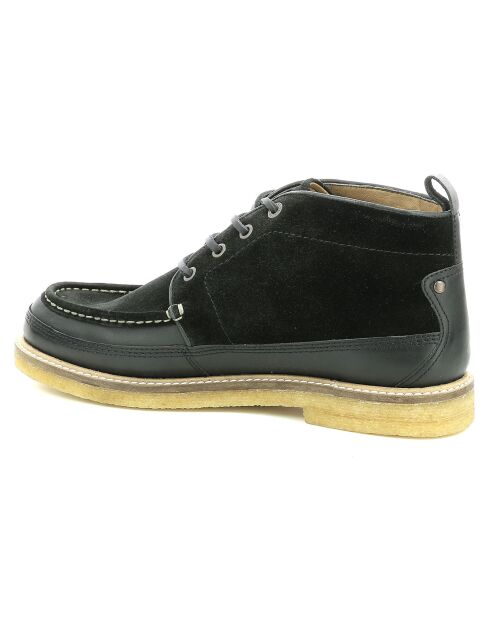 Bottillons en Velours de Cuir Horizou noirs