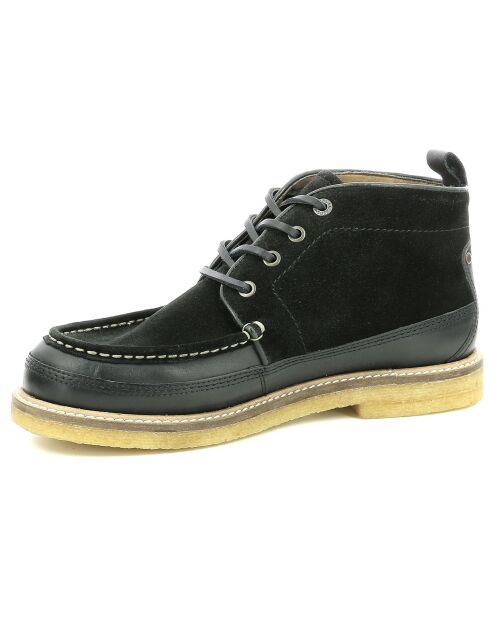 Bottillons en Velours de Cuir Horizou noirs