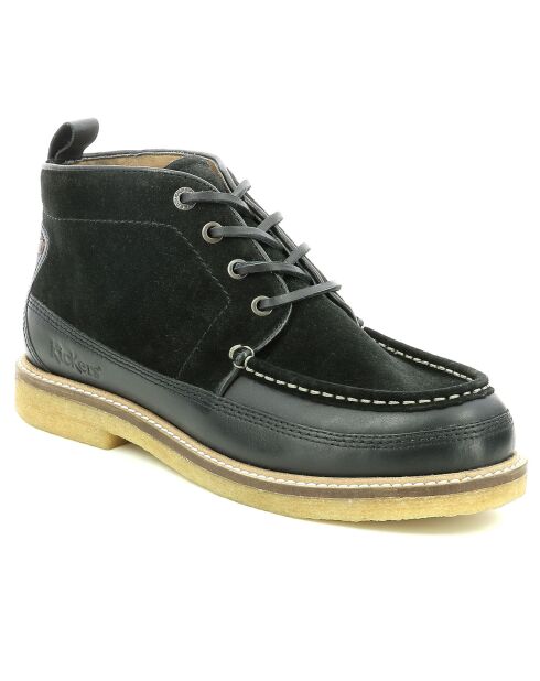 Bottillons en Velours de Cuir Horizou noirs