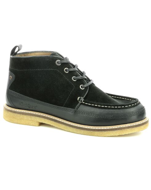 Bottillons en Velours de Cuir Horizou noirs