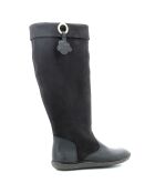 Bottes en Velours de Cuir Hohigh noires