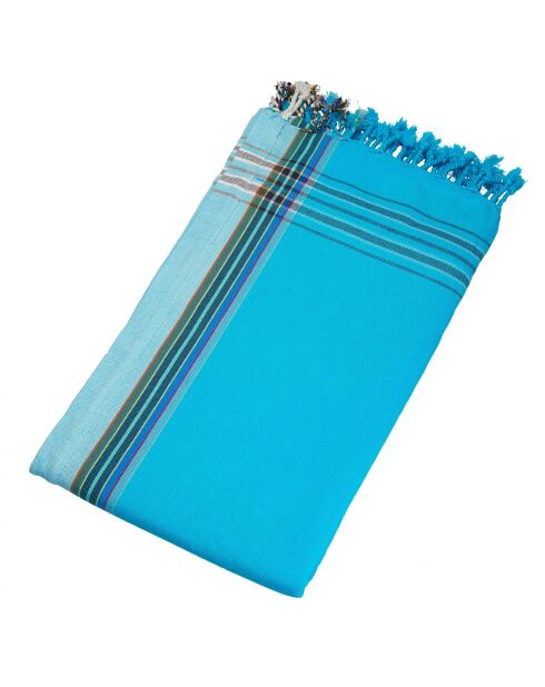 Serviette Kikoy Cap Ferret bleue - 165x95 cm