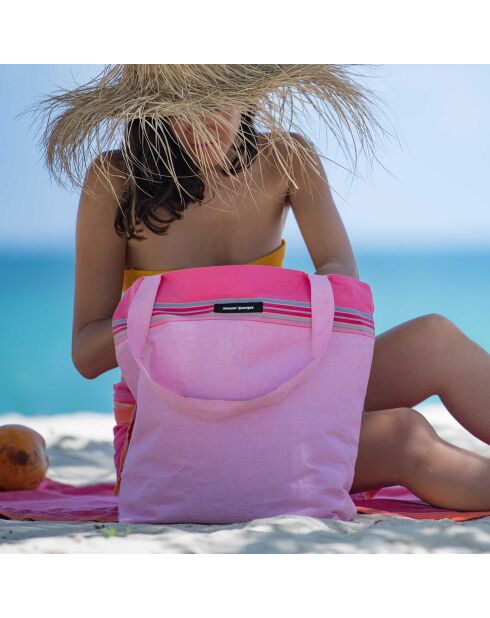 Sac de plage Nyali rose - 44x54x22 cm