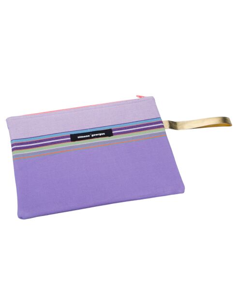 Pochette de plage Trinité violette - 20x28 cm