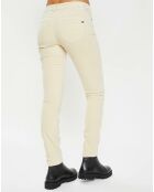 Pantalon en Velours lisse Alby  beige