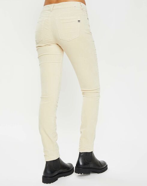 Pantalon en Velours lisse Alby  beige